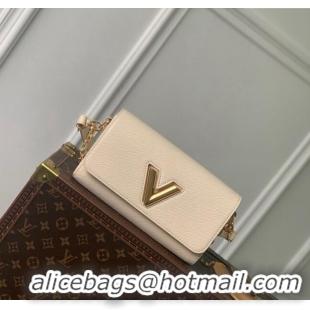 Good Taste Louis Vuitton Twist West Bag in Epi Leather M24550 Quartz White 2024