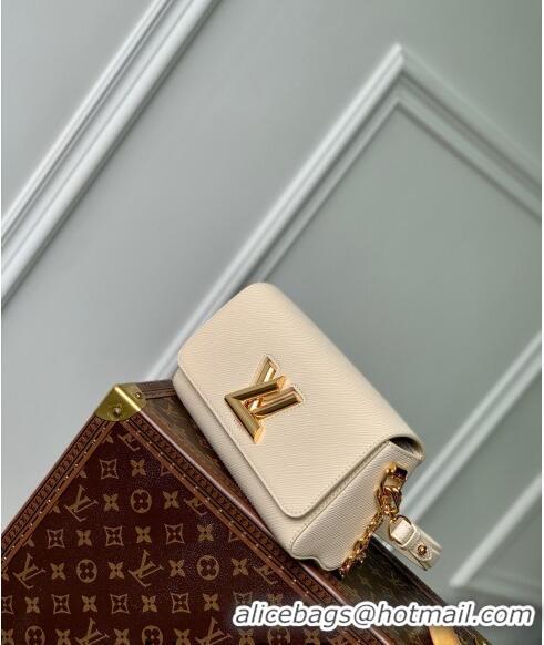 Good Taste Louis Vuitton Twist West Bag in Epi Leather M24550 Quartz White 2024