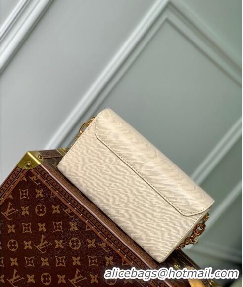 Good Taste Louis Vuitton Twist West Bag in Epi Leather M24550 Quartz White 2024