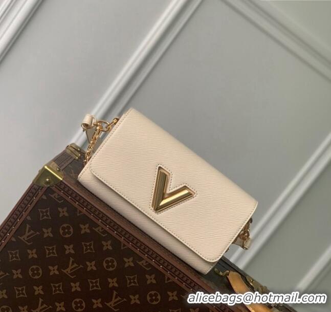 Good Taste Louis Vuitton Twist West Bag in Epi Leather M24550 Quartz White 2024