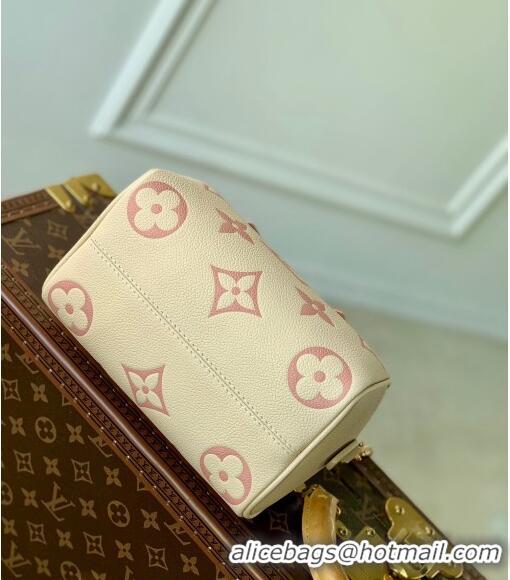 Pretty Style Louis Vuitton Speedy Bandoulière 20 Bag in Bicolor Empreinte Monogram Leather M46397 Beige/Pink