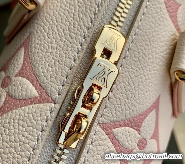 Pretty Style Louis Vuitton Speedy Bandoulière 20 Bag in Bicolor Empreinte Monogram Leather M46397 Beige/Pink