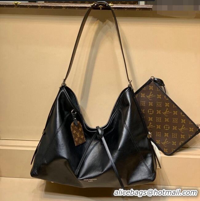 New Style Louis Vuitton CarryAll Dark MM bag in Black Lambskin M25143 Pre-Order Now 2024