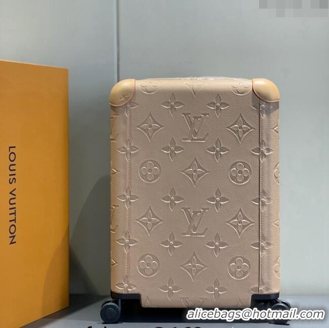 Best Price Louis Vuitton Horizon 55 Luggage Travel Bag Monogram Leather 0314 Beige 2024