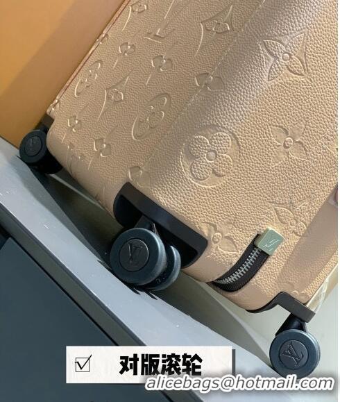 Best Price Louis Vuitton Horizon 55 Luggage Travel Bag Monogram Leather 0314 Beige 2024