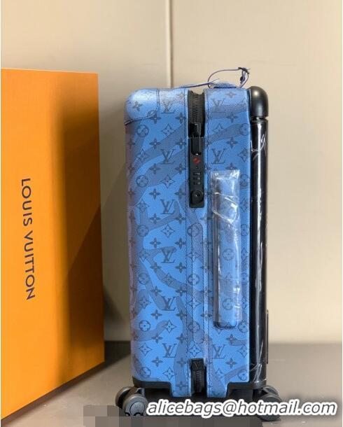 Top Quality Louis Vuitton Horizon 55 Luggage Travel Bag in Monogram Aquagarden Canvas with Waterdrop 4034 Abyss Blue 202