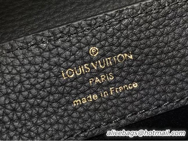 Good Quality Louis Vuitton Capucines East-West Mini Bag in Matte Calfskin M23955 All Black 2024