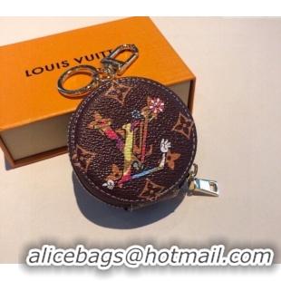 Top Design Louis Vuitton Round Coin Purse Wallet with Colored LV LV0402 2024