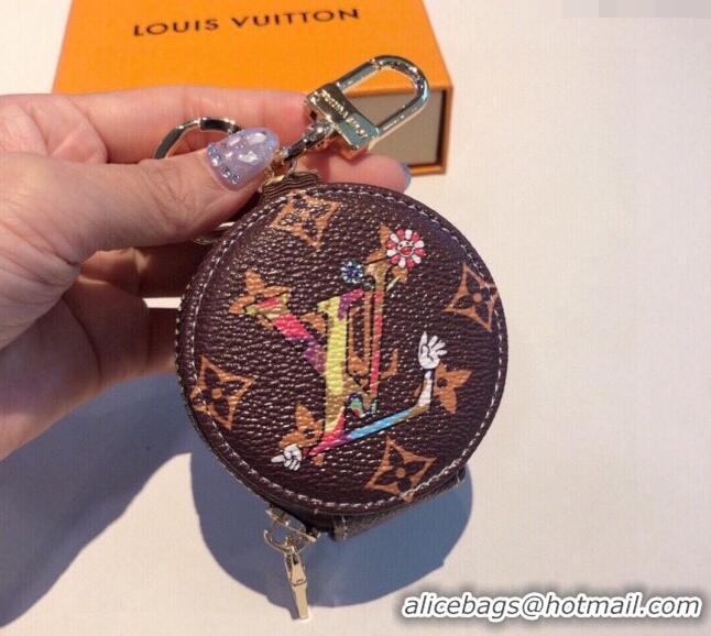 Top Design Louis Vuitton Round Coin Purse Wallet with Colored LV LV0402 2024