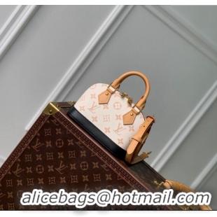 Top Grade Louis Vuitton Nano Alma Bag in Monogram Dune Canvas M46895 Cream White 2024