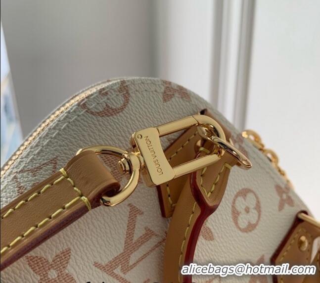 Top Grade Louis Vuitton Nano Alma Bag in Monogram Dune Canvas M46895 Cream White 2024