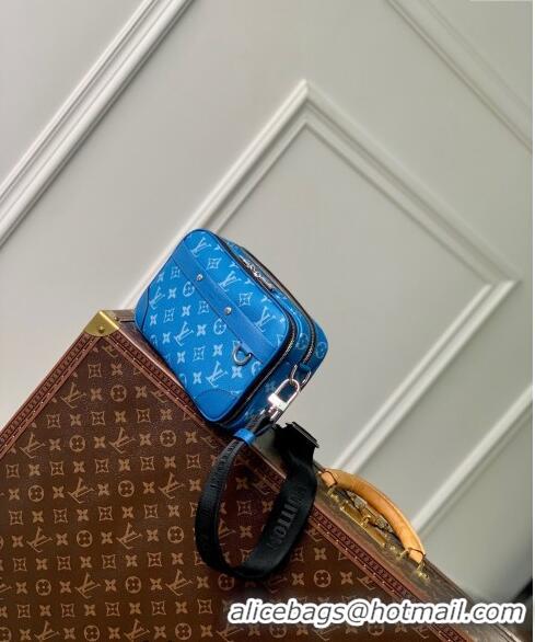 Pretty Style Louis Vuitton Alpha Wearable Wallet Mini Bag in Monogram Canvas M31016 Blue 2024