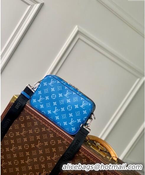 Pretty Style Louis Vuitton Alpha Wearable Wallet Mini Bag in Monogram Canvas M31016 Blue 2024