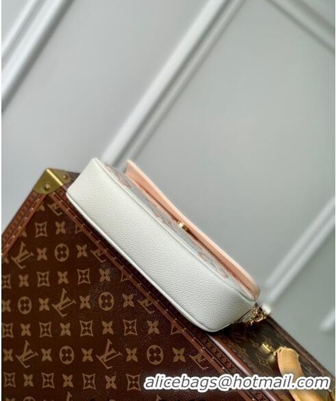 Promotional Louis Vuitton Wallet on Chain Ivy in Monogram Leather M83026 White/Peachy Pink 2024