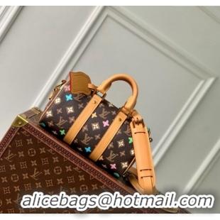 Good Product Louis Vuitton Keepall Bandoulière 25 Bag in Monogram Craggy Canvas M24849 Chocolate Brown 2024