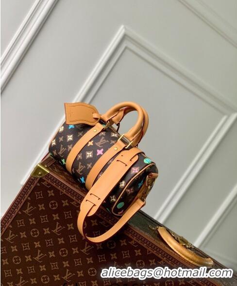 Good Product Louis Vuitton Keepall Bandoulière 25 Bag in Monogram Craggy Canvas M24849 Chocolate Brown 2024