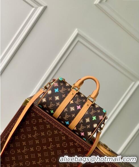 Good Product Louis Vuitton Keepall Bandoulière 25 Bag in Monogram Craggy Canvas M24849 Chocolate Brown 2024