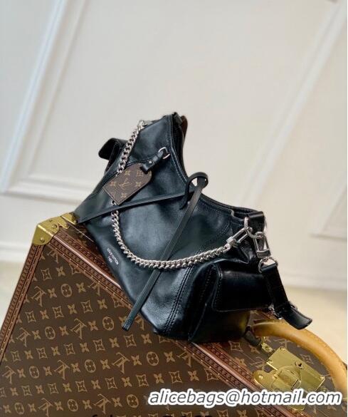 Top Quality Louis Vuitton CarryAll Cargo PM Hobo Bag in Lambskin M24861 Black 2024