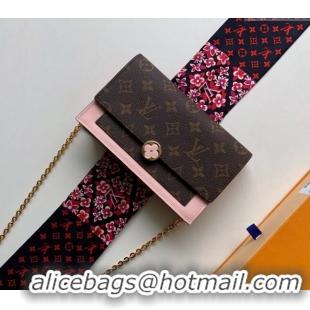 Buy Inexpensive Louis Vuitton Flore Chain Wallet Mini bag M67405 Pink 2024