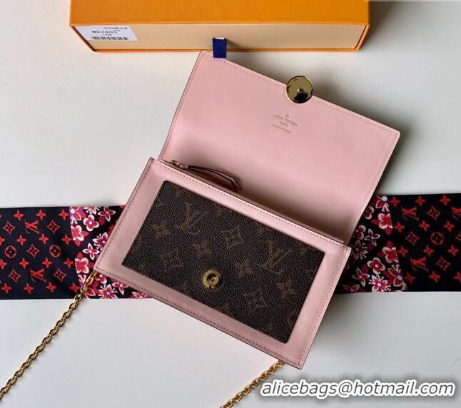 Buy Inexpensive Louis Vuitton Flore Chain Wallet Mini bag M67405 Pink 2024