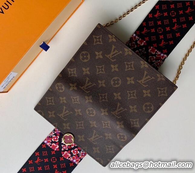 Famous Brand Louis Vuitton Flore Chain Wallet Mini bag M67405 Burgundy 2024