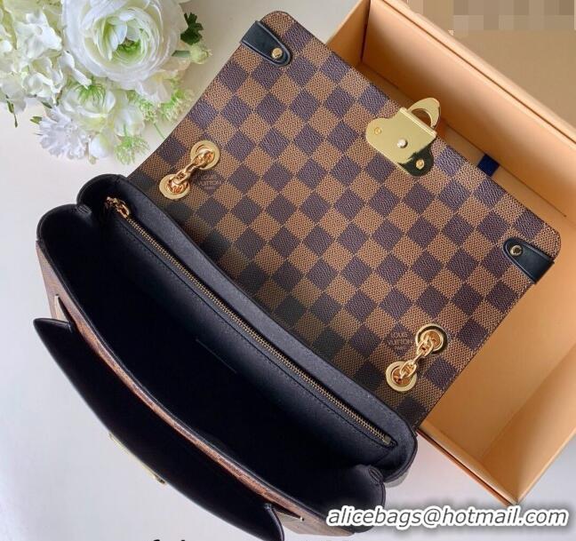 Famous Brand Louis Vuitton Vavin PM Bag in Damier Ebene Canvas N40113 Cream White 2024