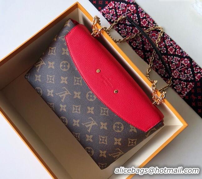 Good Looking Louis Vuitton Saint Placide Chain Shoulder Bag M43713 Red 2024