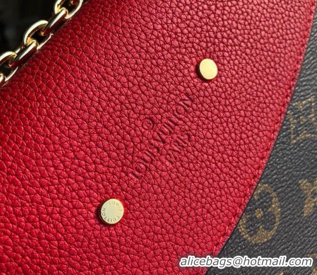 Good Looking Louis Vuitton Saint Placide Chain Shoulder Bag M43713 Red 2024