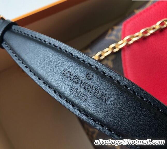 Good Looking Louis Vuitton Saint Placide Chain Shoulder Bag M43713 Red 2024