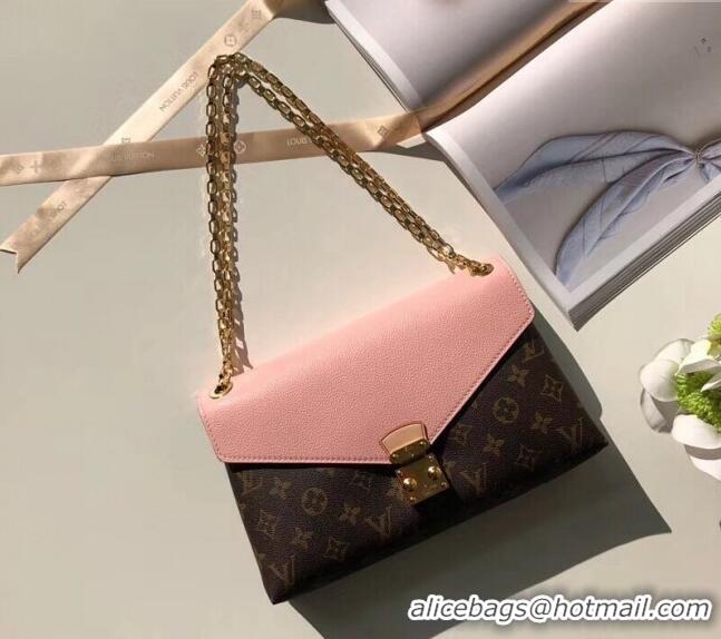 Famous Brand Louis Vuitton Pallas Chain Shoulder Bag M41200 Light Pink 2024