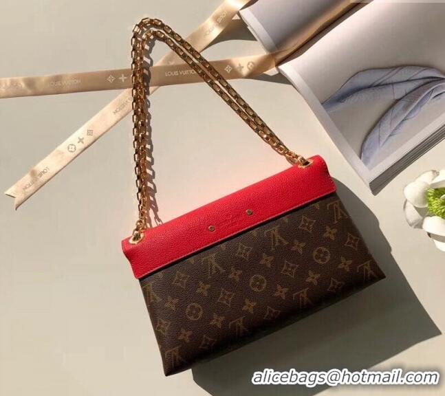 Pretty Style Louis Vuitton Pallas Chain Shoulder Bag M41201 Red 2024