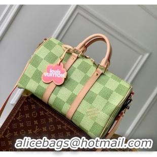 Grade Design Louis Vuitton Keepall Bandoulière 35 Travel Bag in Damier Golf Canvas N40671 Green 2024