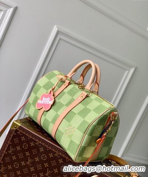 Grade Design Louis Vuitton Keepall Bandoulière 35 Travel Bag in Damier Golf Canvas N40671 Green 2024