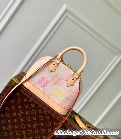 Pretty Style Louis Vuitton Alma BB Bag in Damier Giant Canvas N40516 Peach Pink 2024