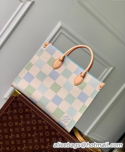 Famous Brand Louis Vuitton OnTheGo MM Tote bag in Damier Giant Canvas N40518 Pistachio Green 2024