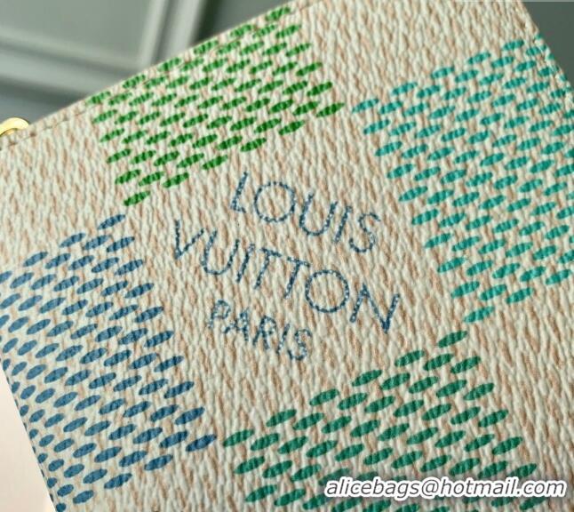 Top Grade Louis Vuitton Zippy Wallet in Damier Giant Canvas N40748 Pistachio Green 2024