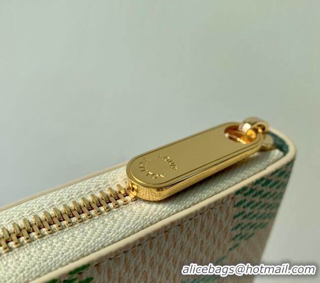 Top Grade Louis Vuitton Zippy Wallet in Damier Giant Canvas N40748 Pistachio Green 2024