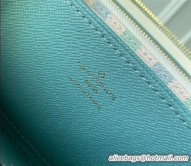 Top Grade Louis Vuitton Zippy Wallet in Damier Giant Canvas N40748 Pistachio Green 2024