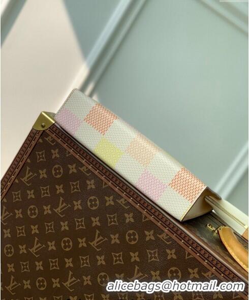 Good Quality Louis Vuitton Pochette Accessoires Pouch in Damier Giant Canvas N47542 Peach Pink 2024