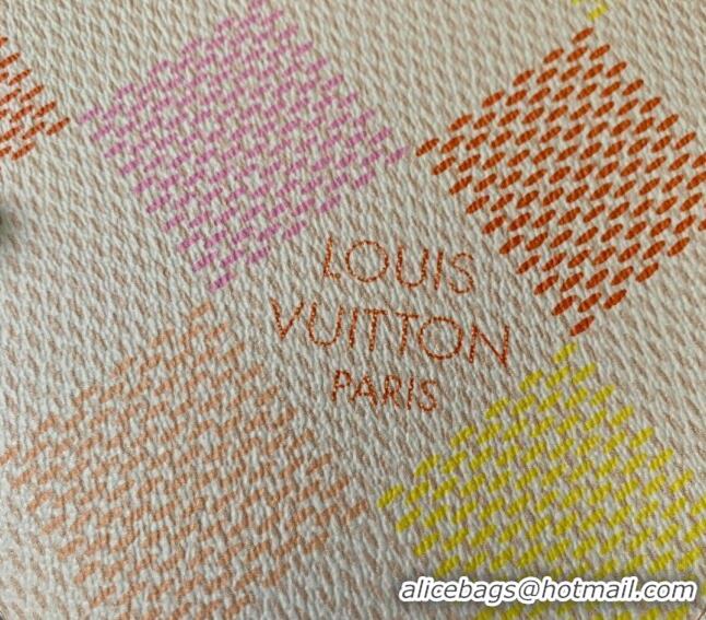 Good Quality Louis Vuitton Pochette Accessoires Pouch in Damier Giant Canvas N47542 Peach Pink 2024