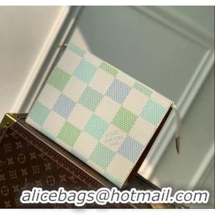 Best Price Louis Vuitton Pochette Accessoires Pouch in Damier Giant Canvas N47542 Pistachio Green 2024