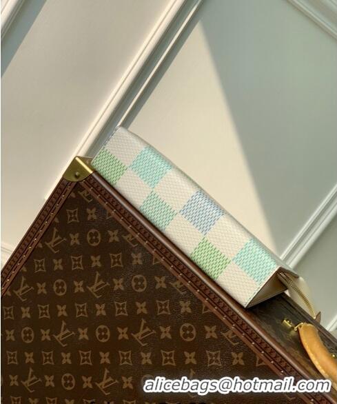 Best Price Louis Vuitton Pochette Accessoires Pouch in Damier Giant Canvas N47542 Pistachio Green 2024