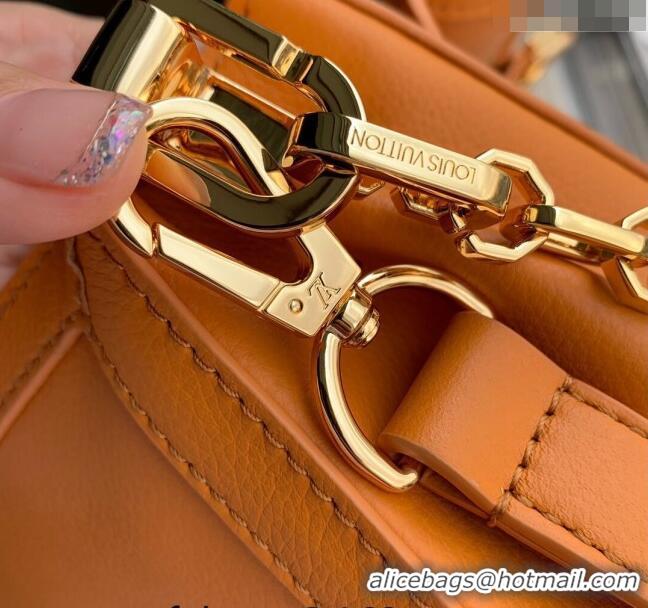 Famous Brand Louis Vuitton Dauphine Soft MM Shoulder bag in Calfskin M25048 Orange 2024