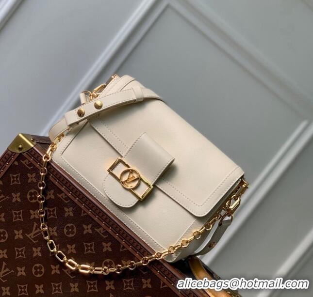 Best Quality Louis Vuitton Dauphine Soft MM Shoulder bag in Calfskin M25050 White 2024