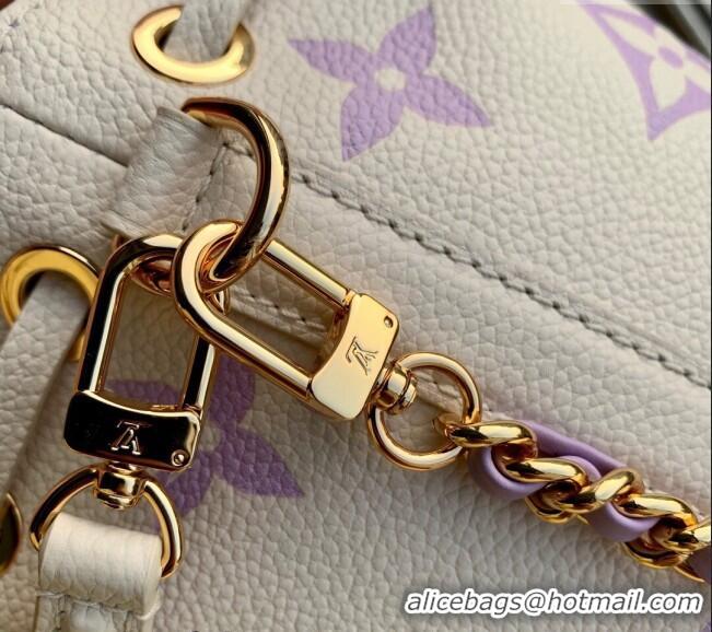 Best Price Louis Vuitton Nano Noe Bucket Bag in Bicolor Monogram Leather M82933 White/Purple 2024