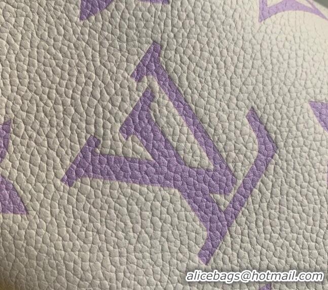 Best Price Louis Vuitton Nano Noe Bucket Bag in Bicolor Monogram Leather M82933 White/Purple 2024