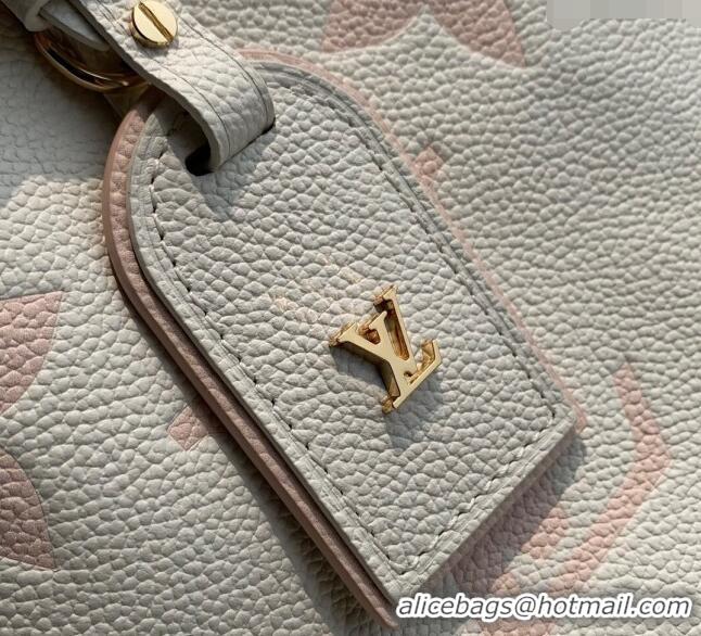 Grade Quality Louis Vuitton CarryAll PM Hobo Bag in Bicolor Monogram Leather M24141 White/Peach Pink 2024