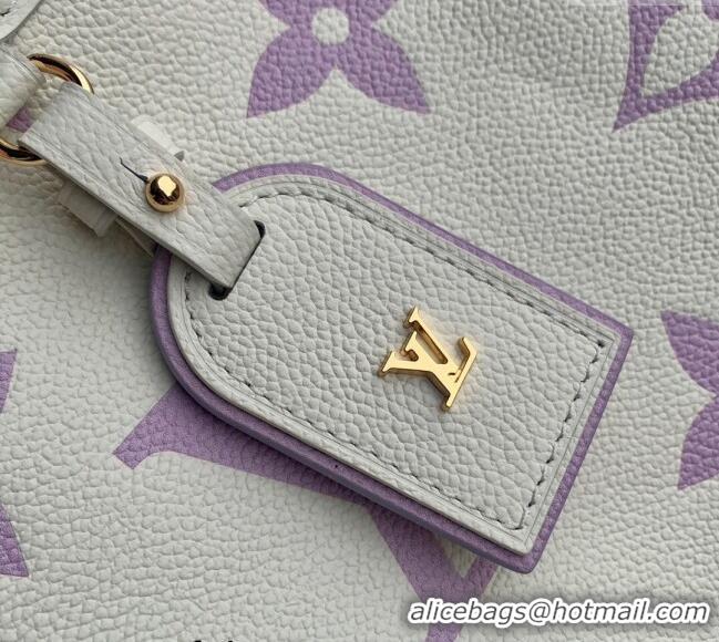 Top Quality Louis Vuitton CarryAll PM Hobo Bag in Bicolor Monogram Leather M24141 White/Purple 2024