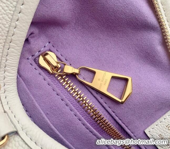 Top Quality Louis Vuitton CarryAll PM Hobo Bag in Bicolor Monogram Leather M24141 White/Purple 2024