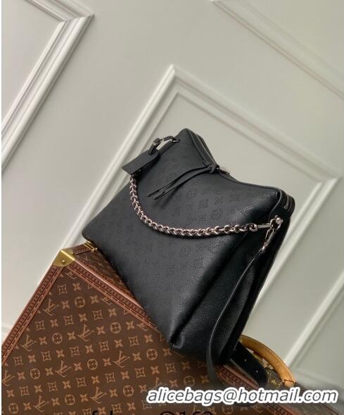 Buy Luxury Louis Vuitton Hand It All MM Hobo Bag in Mahina calfskin M24132 Black 2024